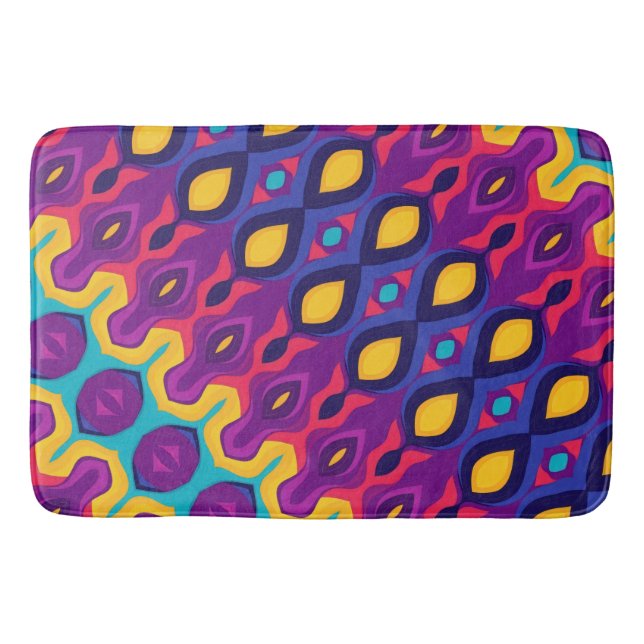 Mjuk kurvor fet färg badrumsmatta (Framsidan)