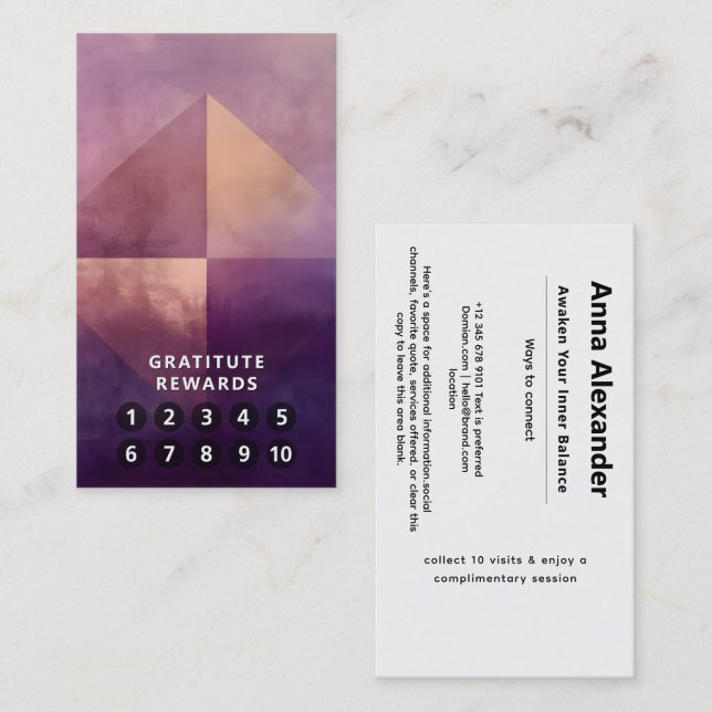 Mjuk kvadrant | Minimalistisk design Visitkort (Fram/baksida)