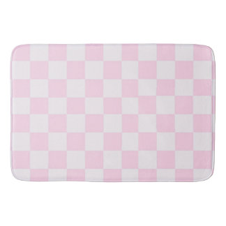 Mjuk kvinninin Rosa Gingham Checkered Girly Badrumsmatta