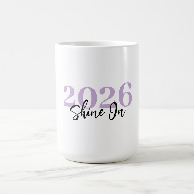 Mjuk Lavendel “Shine Bright” Nya Början –  Kaffemugg (Center)