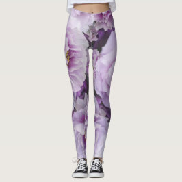Mjuk lavender Shabby chic botaniska trädgården Leggings