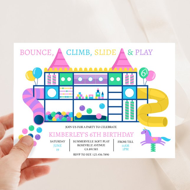 Mjuk Lek Bounce Inbjudan Djungel Gym Inbjudan (Skapare uppladdad)