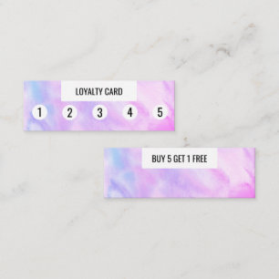 Mjuk Lila Blue Pastel Abstrakt 5 Lojalitetskort