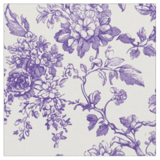 Mjuk lila botanisk toile tyg