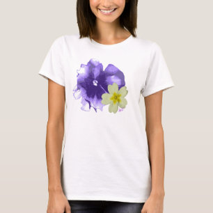Mjuk Lila & Gula blommor Bella Flowy T-Shirt