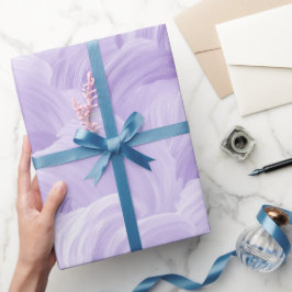 Mjuk Lila Lavendel Dimma Moln Abstrakt Mönster Presentpapper