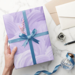 Mjuk Lila Lavendel Dimma Moln Abstrakt Mönster Presentpapper
