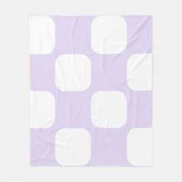 Mjuk lila-lila och vit Squircle-mönsterdesign Fleecefilt