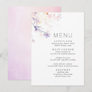 Mjuk Lila och minimalistisk meny för Elegant