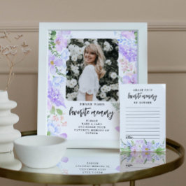 Mjuk Lila Petals Funeral  ett minnestecken Rådkort