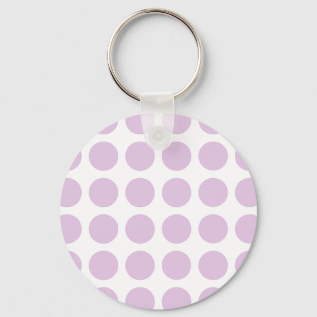 Mjuk Lila Polka dots Nyckelring (Framsida)