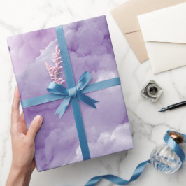 Mjuk lila syren moln dimma abstrakt mönster presentpapper