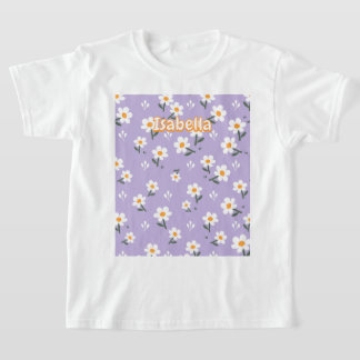 Mjuk lila tusenskönsblomning Estetik för Flickor T Shirt