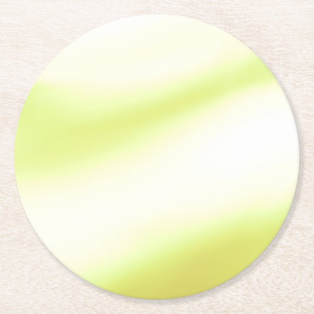 Mjuk Lime Tryckt Pappersunderlägg Underlägg Papper Rund (Framsidan)