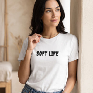 Mjuk Liv Estetisk Vit Grafisk T-Shirt Minima