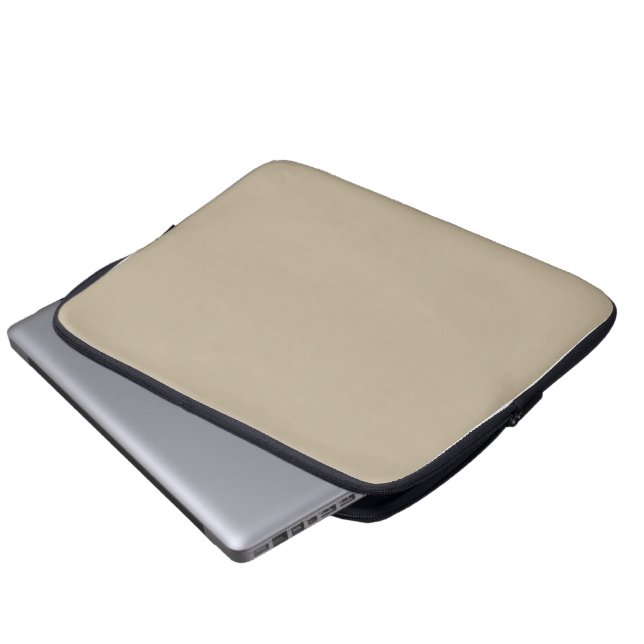 Mjuk Ljus Beige Bakgrund – Bröllopsdesign Laptop Fodral (Framre botten)