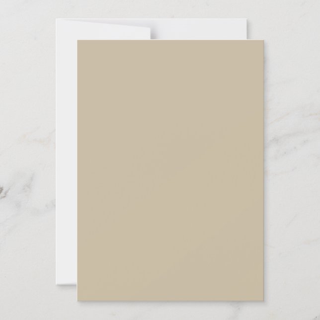 Mjuk Ljus Beige Bakgrund – Bröllopsdesign Magnetisk Inbjudningskort (Framsida)