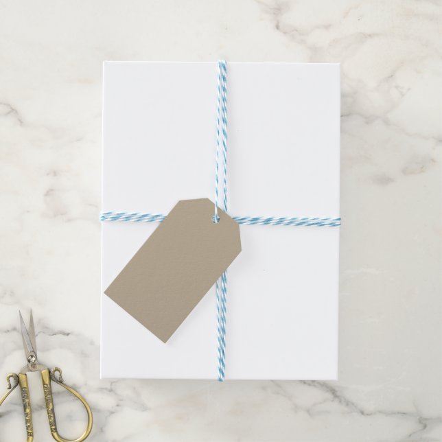 Mjuk Ljus Beige Bakgrund – Bröllopsdesign Presentetikett (Med Snöre)