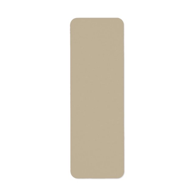 Mjuk Ljus Beige Bakgrund – Bröllopsdesign Returadress Etikett (Framsidan)