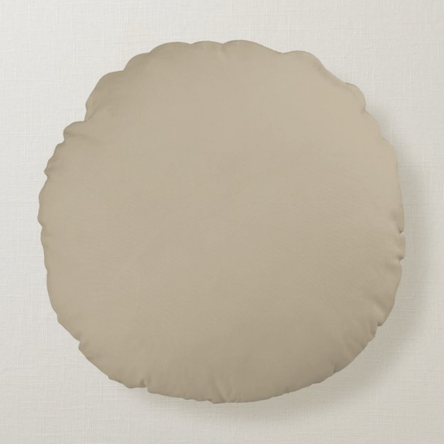 Mjuk Ljus Beige Bakgrund – Bröllopsdesign Rund Kudde (Framsidan)