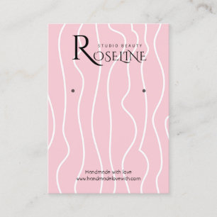Mjuk Ljus rosa Geometric jewlery-visning Visitkort
