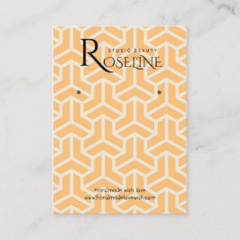 Mjuk ljusgul Orange Geometric jewlery-visning Visitkort