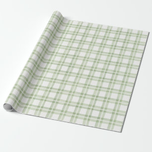 Mjuk Ljust grönt Vita-check-papp Presentpapper