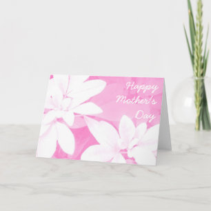 Mjuk Löv Rosa  "Mors dag"-kortets framtext Kort