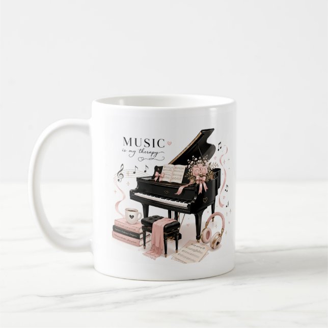 mjuk lyx Piano kaffemugg (Vänster)