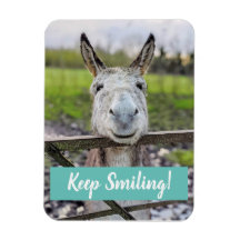 Mjuk magnet för Donkey "Behålla Smiling"