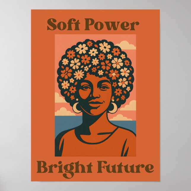 Mjuk makt, lysande framtid - konstaffisch poster (Framsidan)