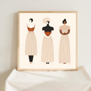 Mjuk makt – minimalistisk feminin väggkonst III