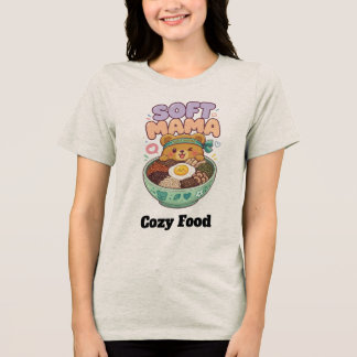 Mjuk Mama Kawaii Matälskare Björn Design T Shirt