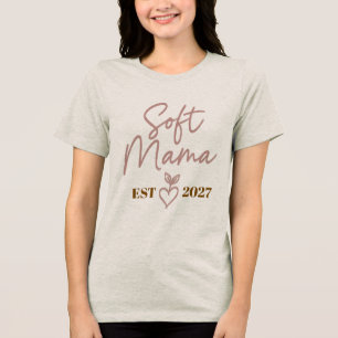 Mjuk mamma minimalistisk handskriven t-shirt - Crè