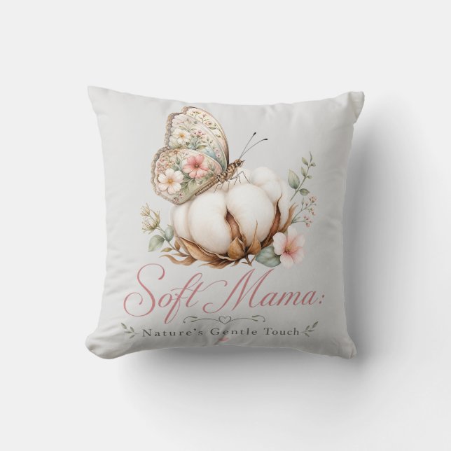 Mjuk mamma Natures ömma beröring Kudde (Framsida)