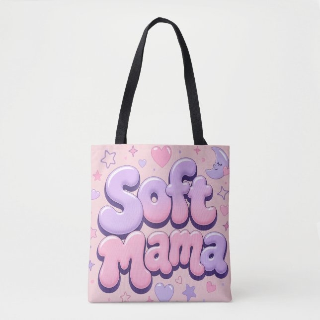 Mjuk mamma retro-bubbeltypografi  tygkasse (Framsida)