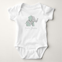 Mjuk Mamma Söt Pastell Elefant – Minimalistisk