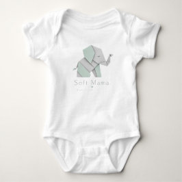 Mjuk Mamma Söt Pastell Elefant – Minimalistisk T Shirt