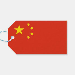 Mjuk Märkre med Flagga av China Presentetikett