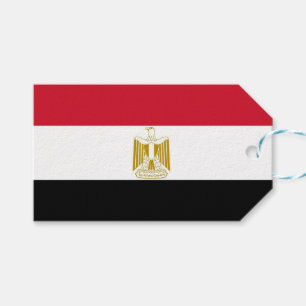 Mjuk Märkre med Flagga av Egypten Presentetikett