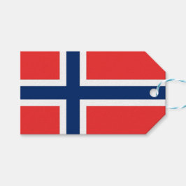 Mjuk Märkre med Flagga av Norge Presentetikett