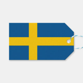 Mjuk Märkre med Flagga av Sverige Presentetikett