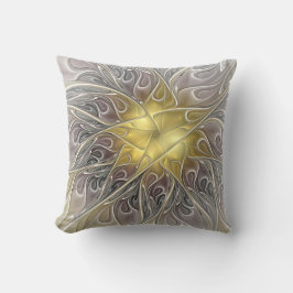 Mjuk med Guld, modern Abstrakt, stativ blomma Kudde