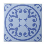 Mjuk medallion-Rulla Kakelplatta<br><div class="desc">Mjuk Medallion Rulla presenter en seriös tolkning av ett motiv för klassisk rulla, som återges i mjuka blåtonar på mjuk bakgrund. Den centrala medaljonens utformning framkallar symmetri och lugn, med stiliserad foliat inslag utstrålande från mitten. Dess subtila tonkontrast gör den idealisk för raffinerade, stilla utrymmen som utnyttjar historiskt mönster utan...</div>