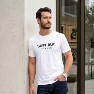 Mjuk Men Stark Minimalistisk Typografi Vit T Shirt