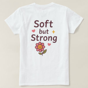 Mjuk men Stark – Söt Pastell Färg Blomma Fodral T Shirt