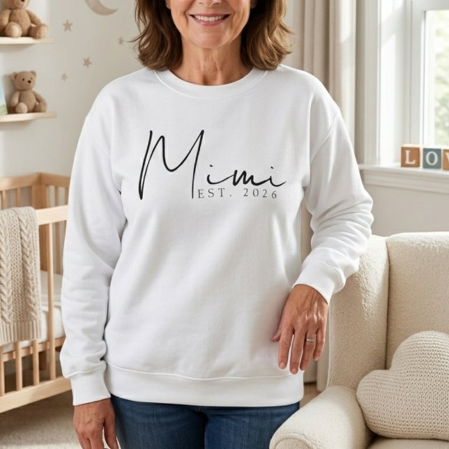 Mjuk Mimi EST År Minimalt Skriptdesign T Shirt (Skapare uppladdad)