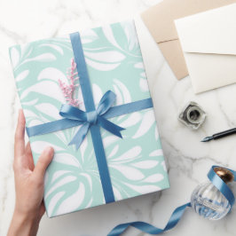 Mjuk mintgrön frisk bris Abstrakt mönster Presentpapper