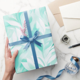 Mjuk mintgrön frisk bris Abstrakt mönster Presentpapper