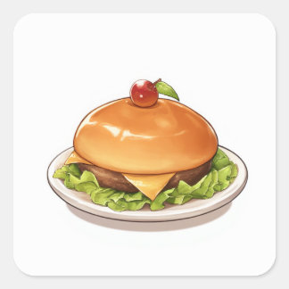 Mjuk mjuk konst fyrkantigt klistermärke